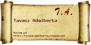 Tavasz Adalberta névjegykártya